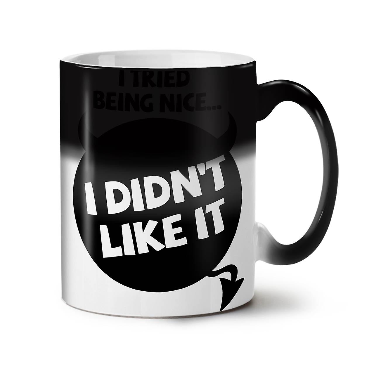 I tried being nice NEW Black Colour Changing Tea Coffee Ceramic Mug 11 oz | Wellcoda