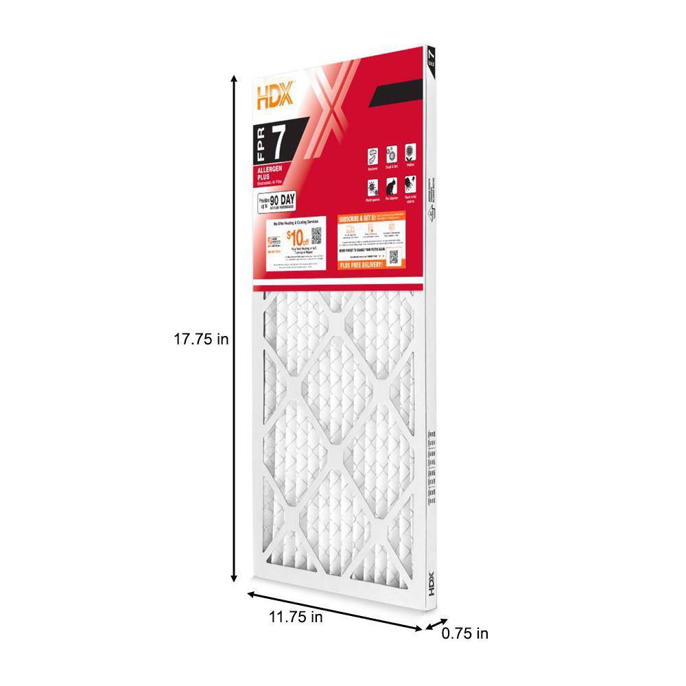 HDX 12 in. x 18 in. x 1 in. Allergen Plus Pleated Air Filter FPR 7 HDX1P7-011218