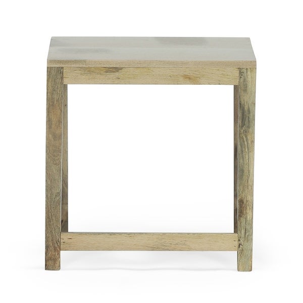 Trautman Rustic Handcrafted Mango Wood Nested Side Tables (Set of 3) by Christopher Knight Home