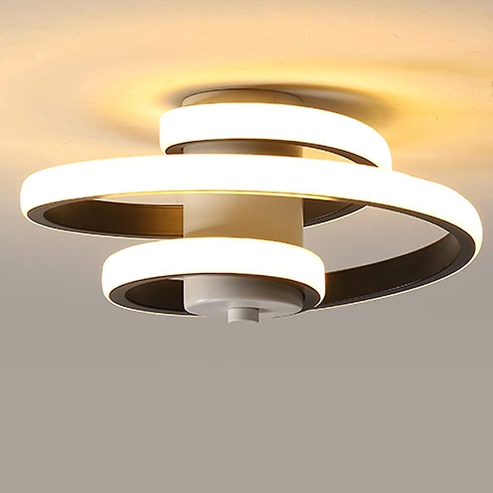 18w Modern Led Ceiling Light Metal Black (warm White 3000k) [energy Class E]