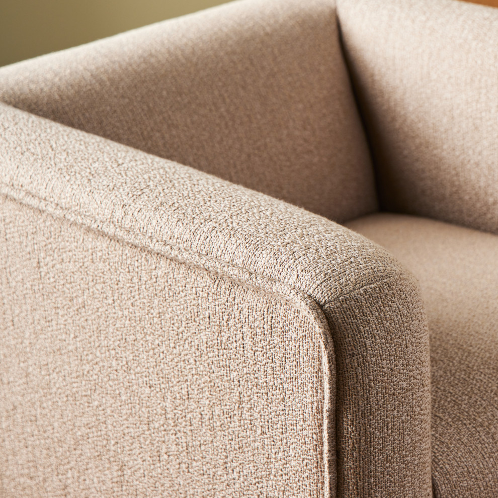 Wellborn Swivel Chair Kerbey Camel   Transitional   Armchairs And Accent Chairs   by Zin Home  Houzz