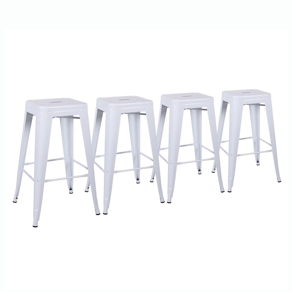 Maypex 24 inch Backless Metal Counter Stools (Set of 4)