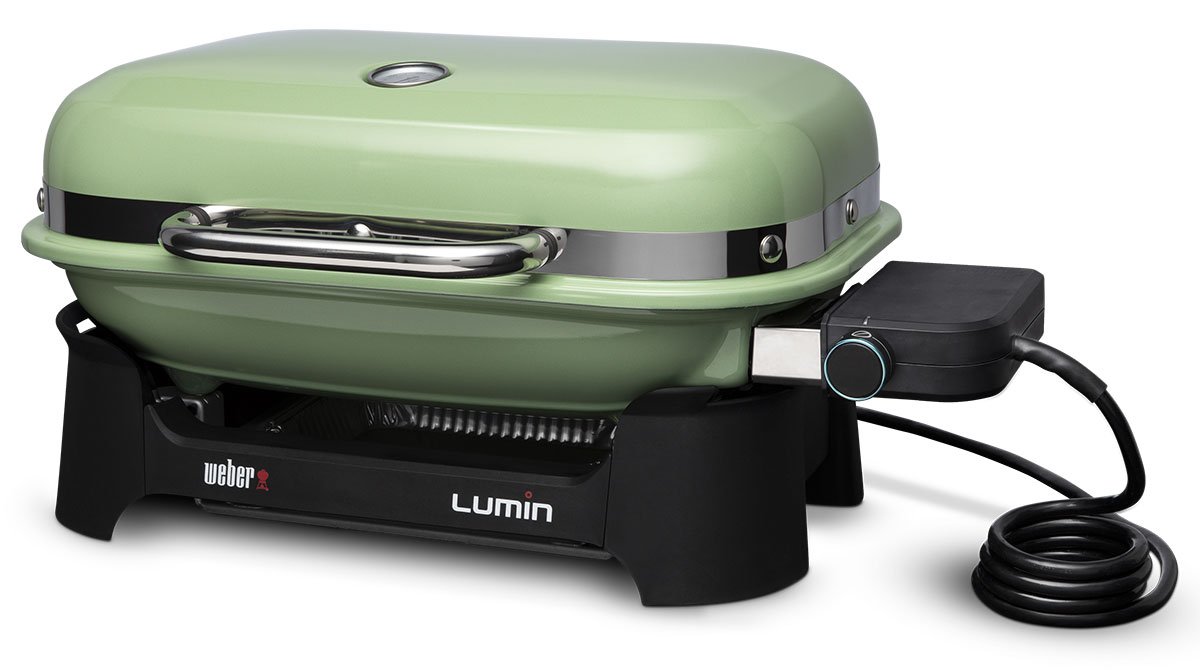 Weber Seafoam Green Lumin Compact Electric Grill