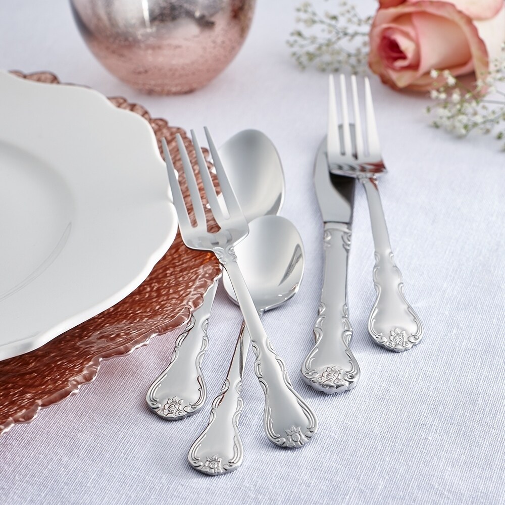 RiverRidge Bouquet 46 piece Flatware Set