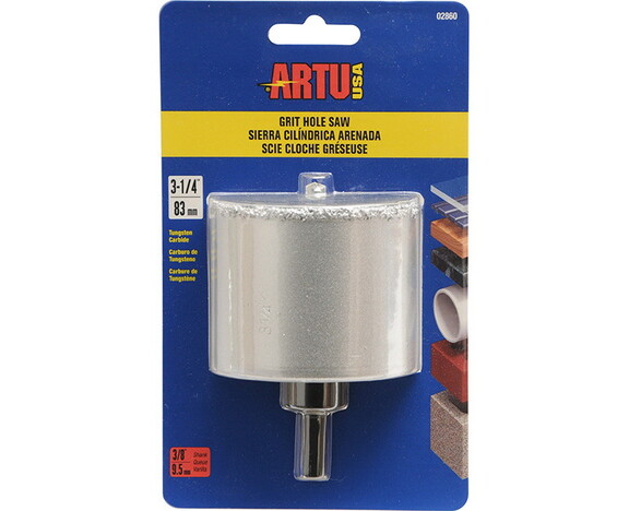 ARTU USA 02860 3 1/4 TC Grit Hole Saw w/ Arbor   ...