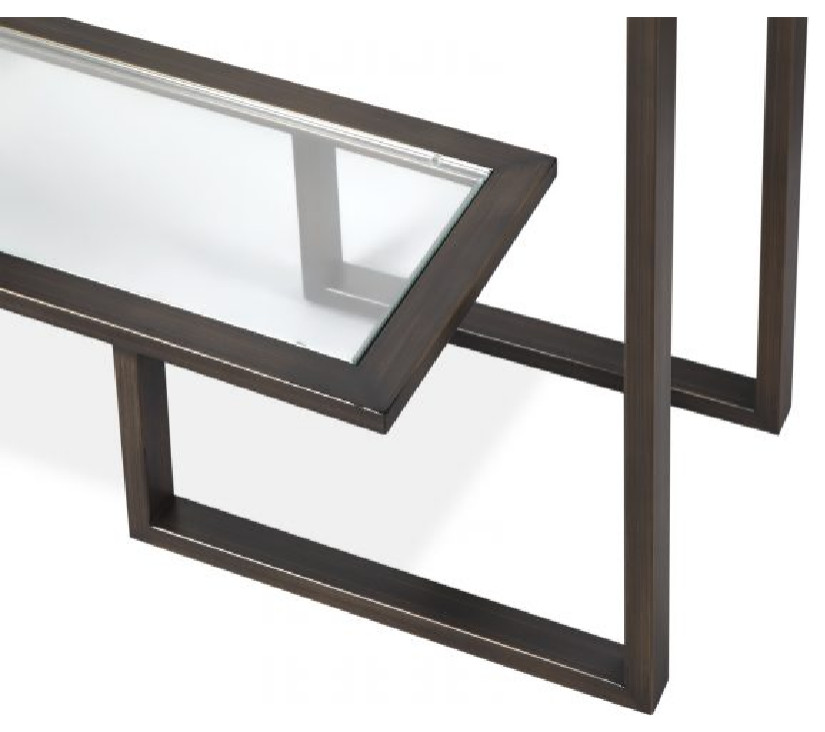 Glass Bronze Console Table  Liang  ampEimil Mayfair   Industrial   Console Tables   by Oroa   Distinctive Furniture  Houzz