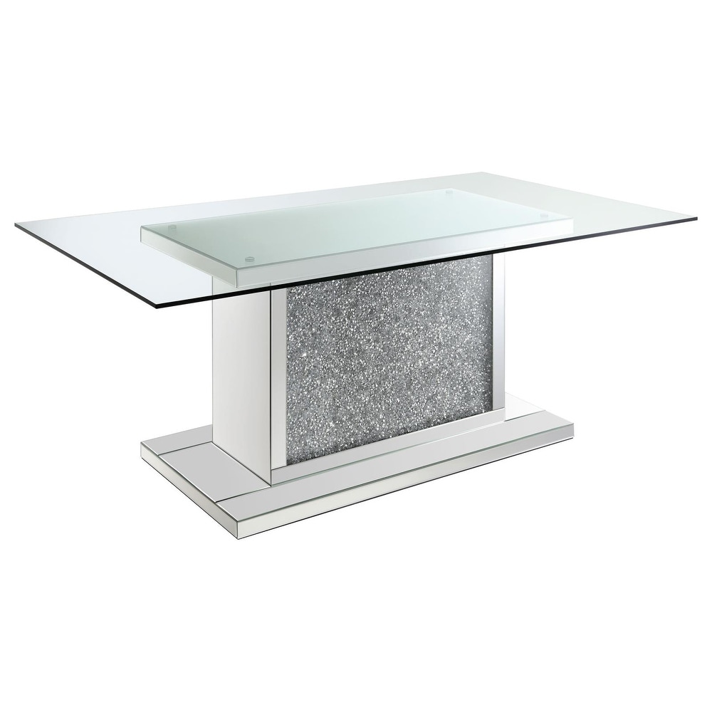 Coaster Furniture Marilyn Clear Glass / Mirror Dining Table   72.00\