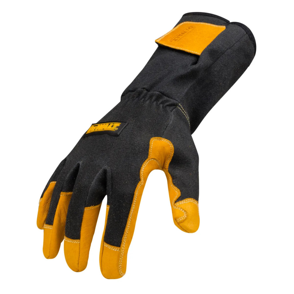 DW Welding Gloves Small Black/Yellow Premium Leather TIG DXMF03051SM from DW