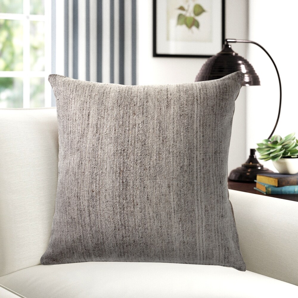 LR Home Distressed Gray Blend Throw Pillow