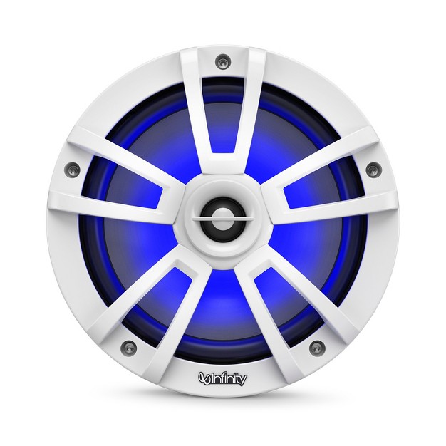 Infinity 822mlw Marine 8 Inch Rgb Led Coaxial Speakers White