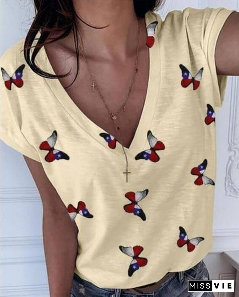 Heart Print Women Shirt Blouse Plus Size Casual Summer Short Sleeve Loose Shirt Ladies Streetwear Tops Blusa Clothing