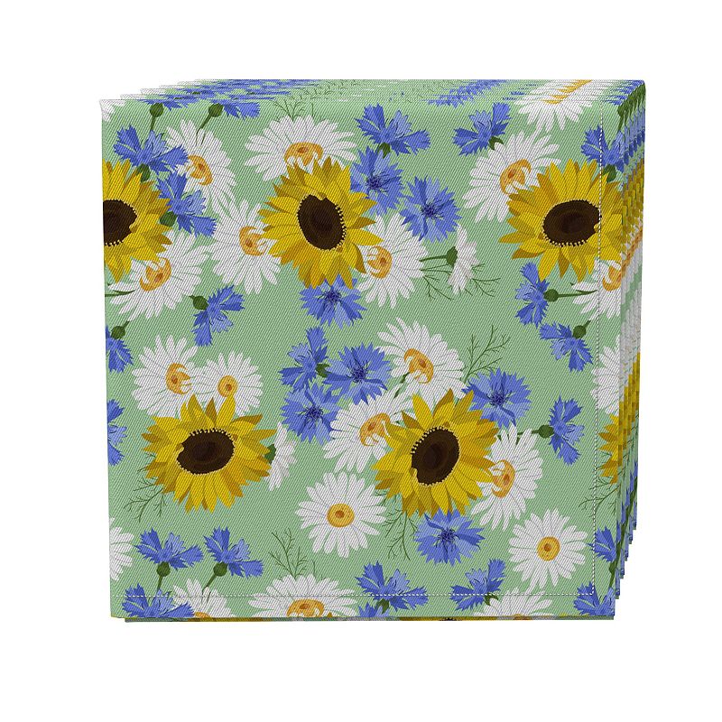 Napkin Set of 4， 100% Cotton， 20x20， Rural Floral