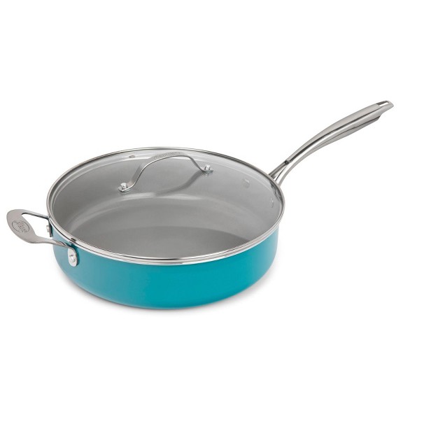 Gotham Steel Aqua Blue 5 5 Qt Nonstick Jumbo Cooker With Glass Lid