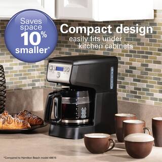 Hamilton Beach Compact 12-Cup Black Programmable Drip Coffee Maker 46200