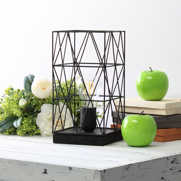 Metal Geometric Square Table Lamp Simple Designs