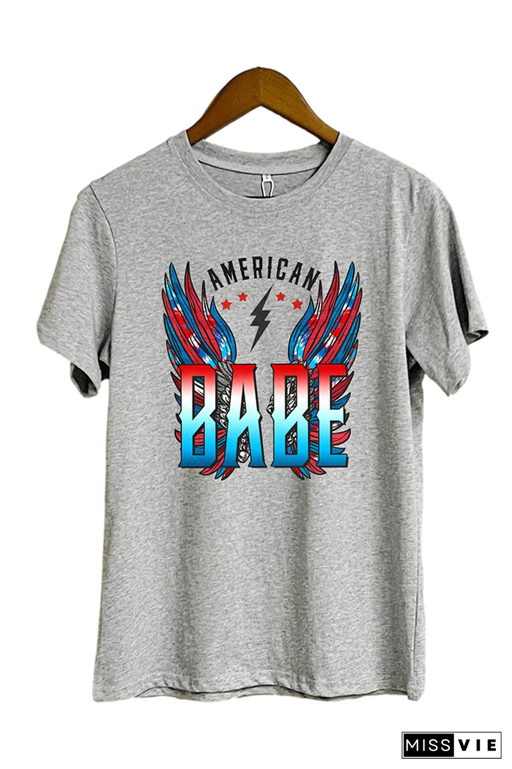 American Babe Retro Wings Short Sleeve Graphic Tee Wholesale