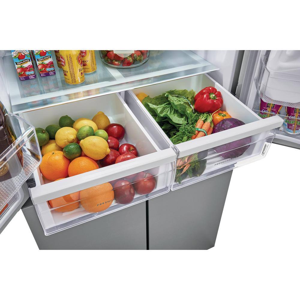 Frigidaire 17.4 cu. ft. 4-Door Refrigerator in Brushed Steel FRQG1721AV