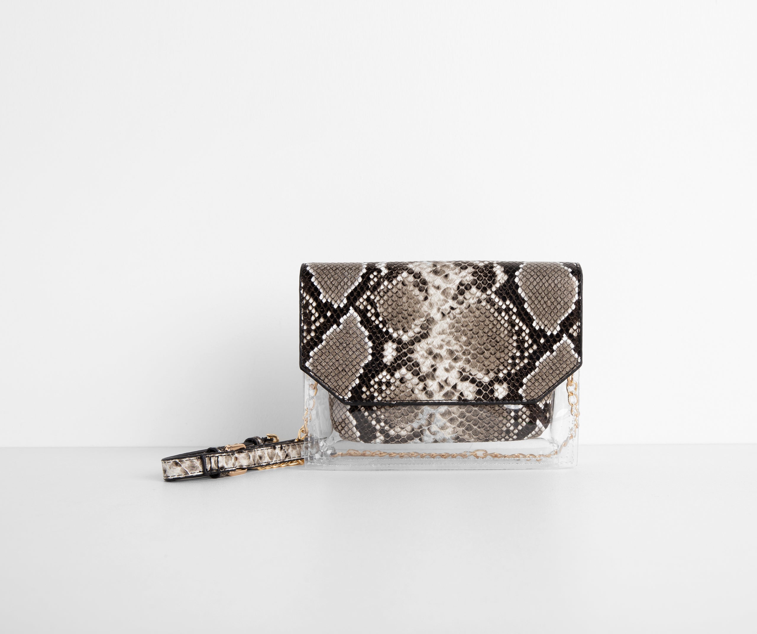 In The Clear Snake Cross-body Purse