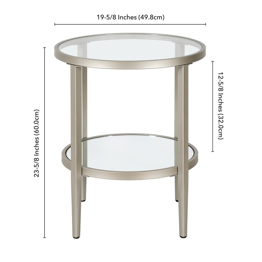 Silver Orchid Carol Mirrored Side Table