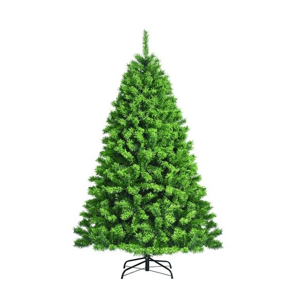 Unlit Artificial Christmas Tree with Metal Stand