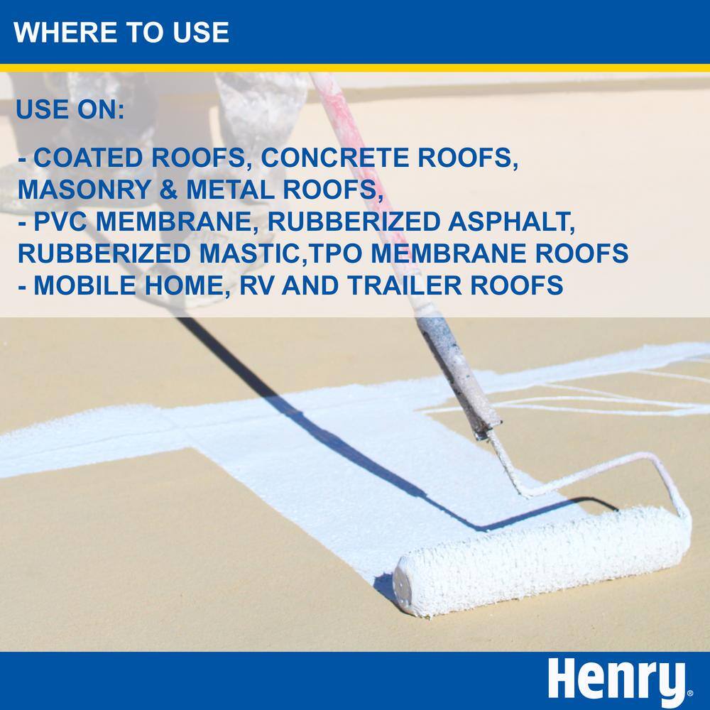 Henry 887 Tropi-Cool 100% Silicone White Roof Coating 4.75 gal. HE887HS018
