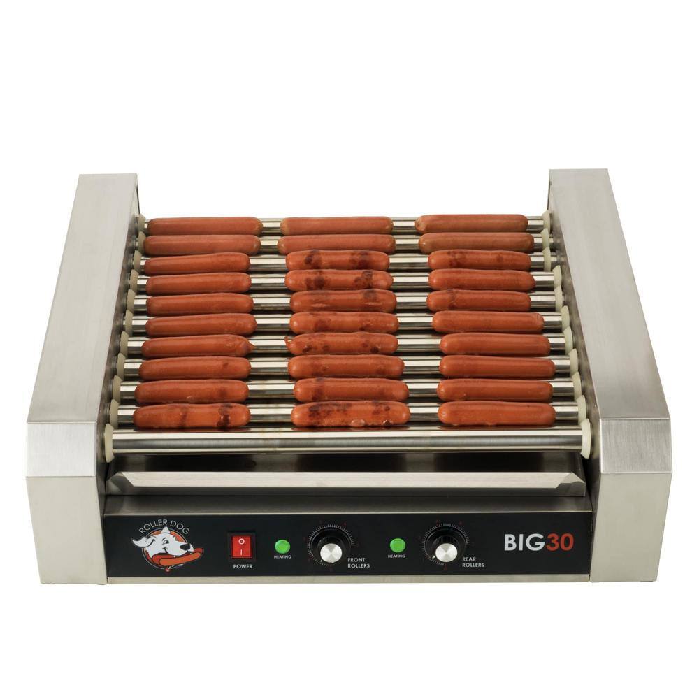 Funtime 306 sq. in. Stainless Steel Hot Dog Roller Grill RDB30SS