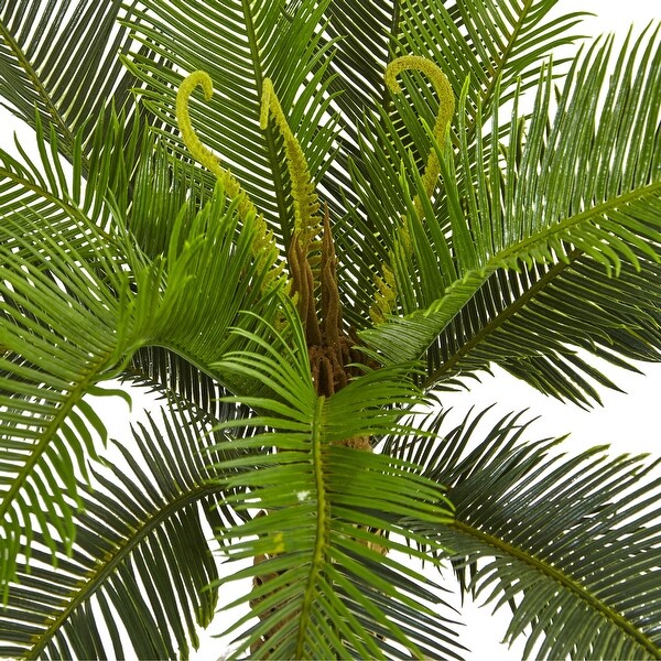 3' Cycas Tree in White Tower Planter