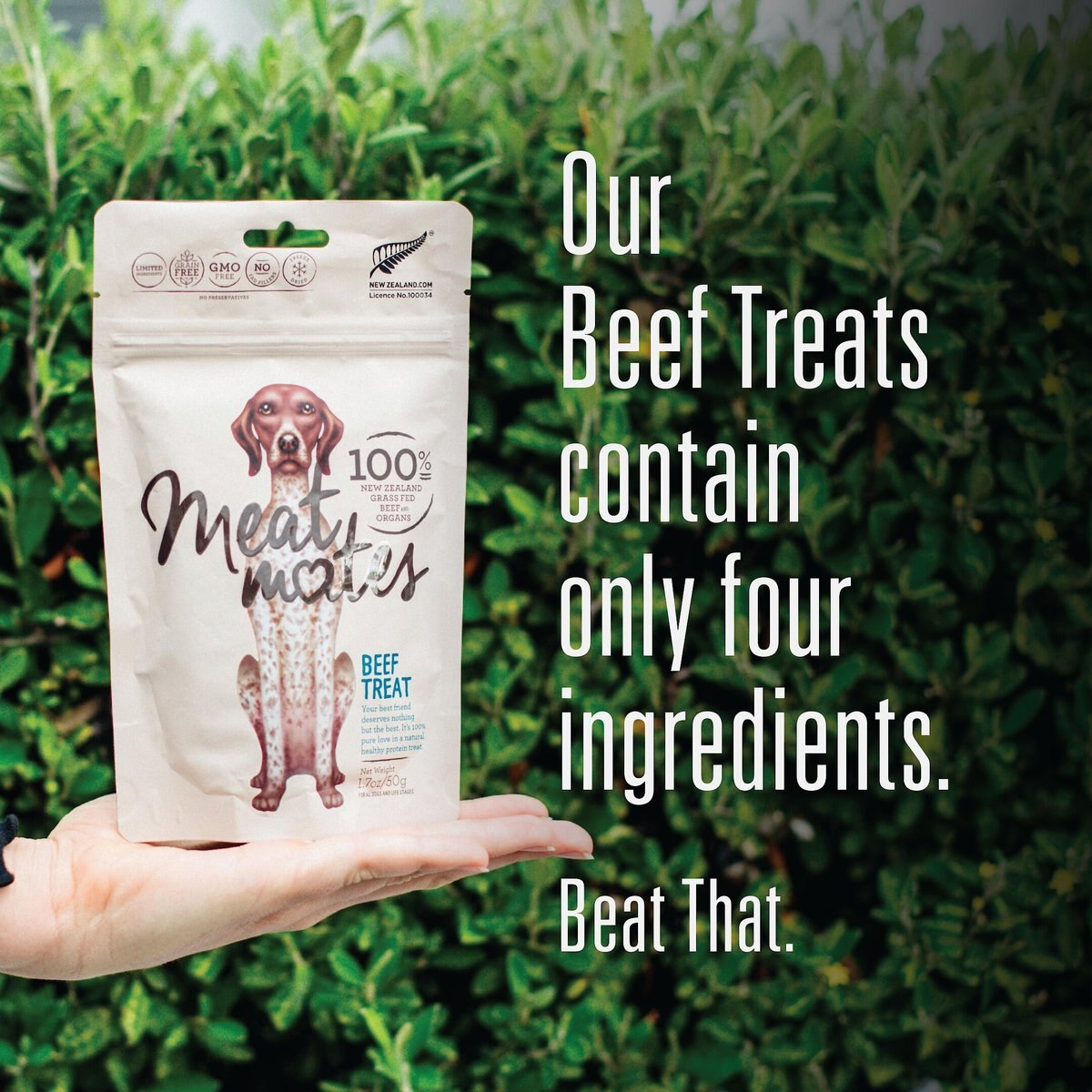 Meat Mates Beef Freeze-Dried Raw Dog Treats