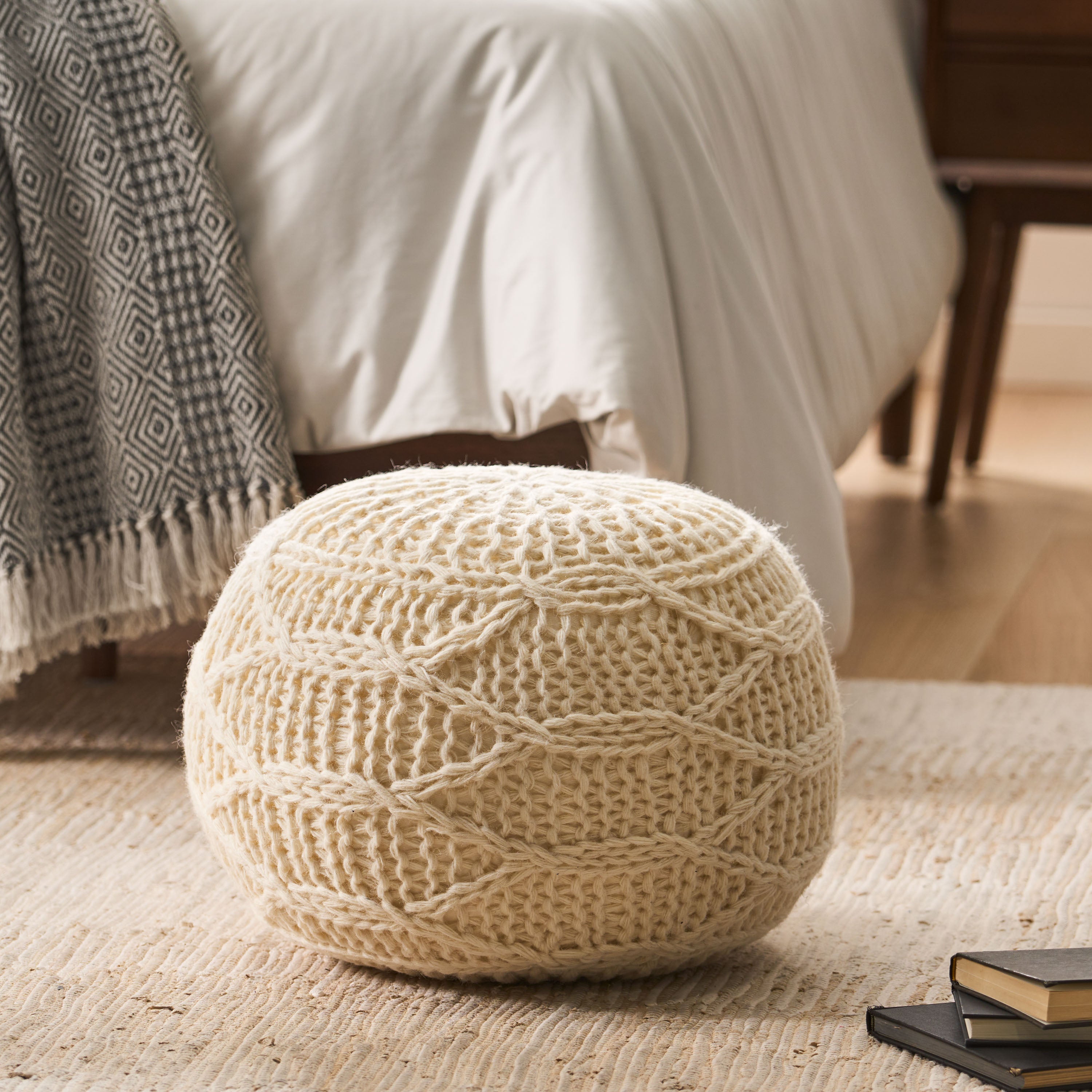 Biljon Handmade Boho Fabric Pouf