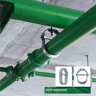 The Plumber's Choice 10 in. Clevis Hanger for Vertical Pipe Support in Standard Galvanized Steel 010HCSG