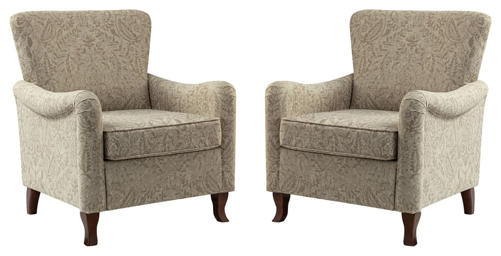 Nicola Contemporary Armchair  Set of 2   Traditional   Armchairs And Accent Chairs   by Karat Home  Houzz