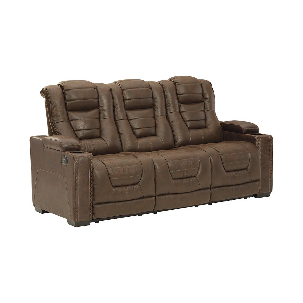 Signature Design by Ashley Owner's Box Power Adjustable Dual Reclining Sofa   39\