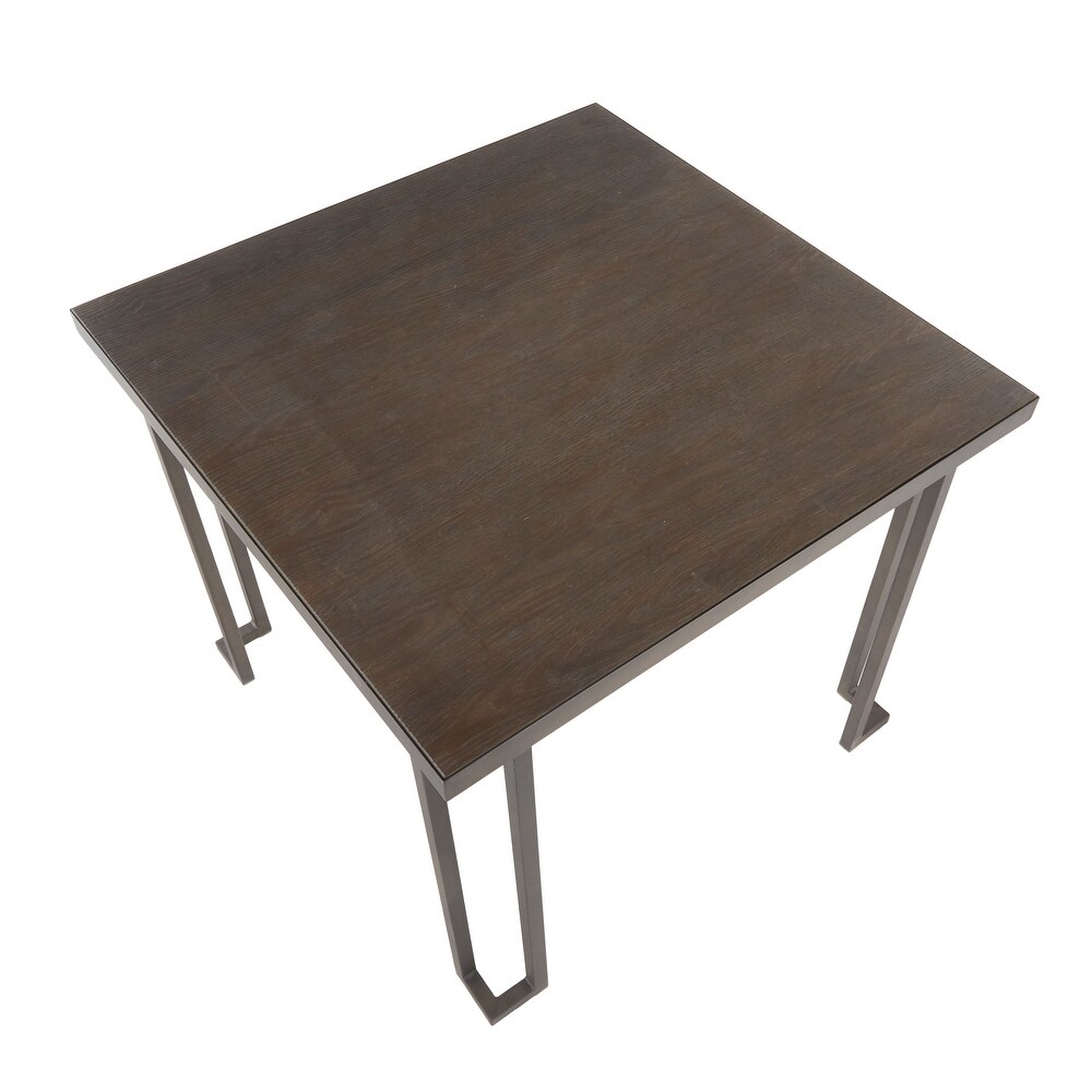 Carbon Loft Arturio Industrial Wood   Metal Dinette Table