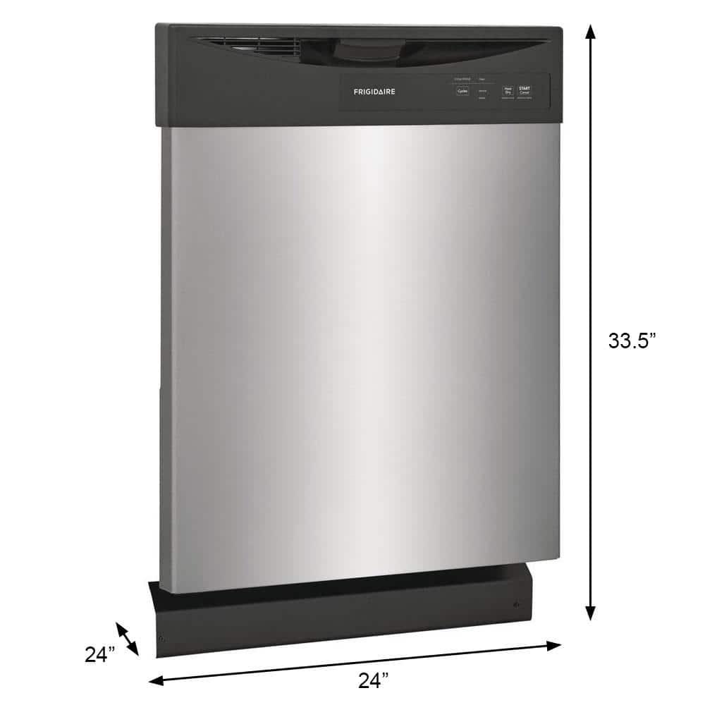 Frigidaire 24 in Stainless Steel Front Control Smart BuiltIn Tall Tub Dishwasher