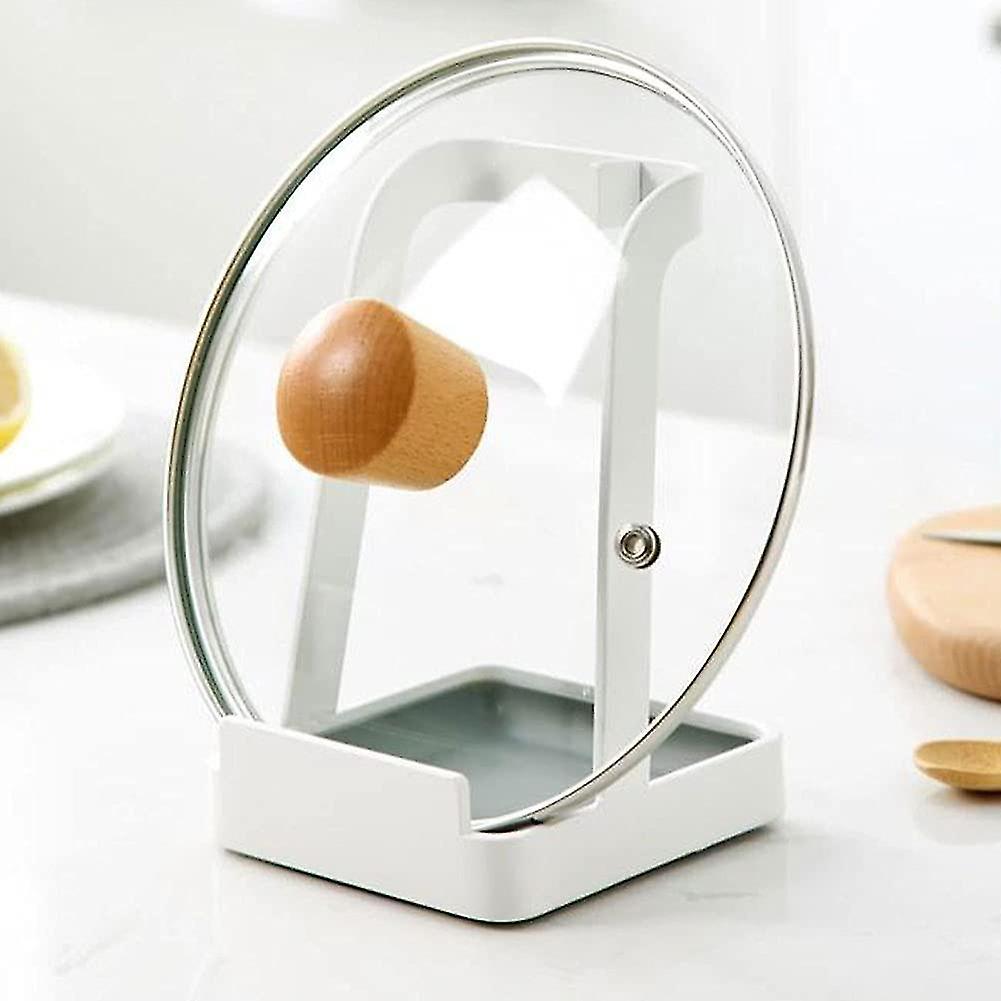 Pan Pot Lid Holder Organizer Pot Lid Rack Rest Stand Spoon Holder Multifunctional Mini Pan Cover Rac