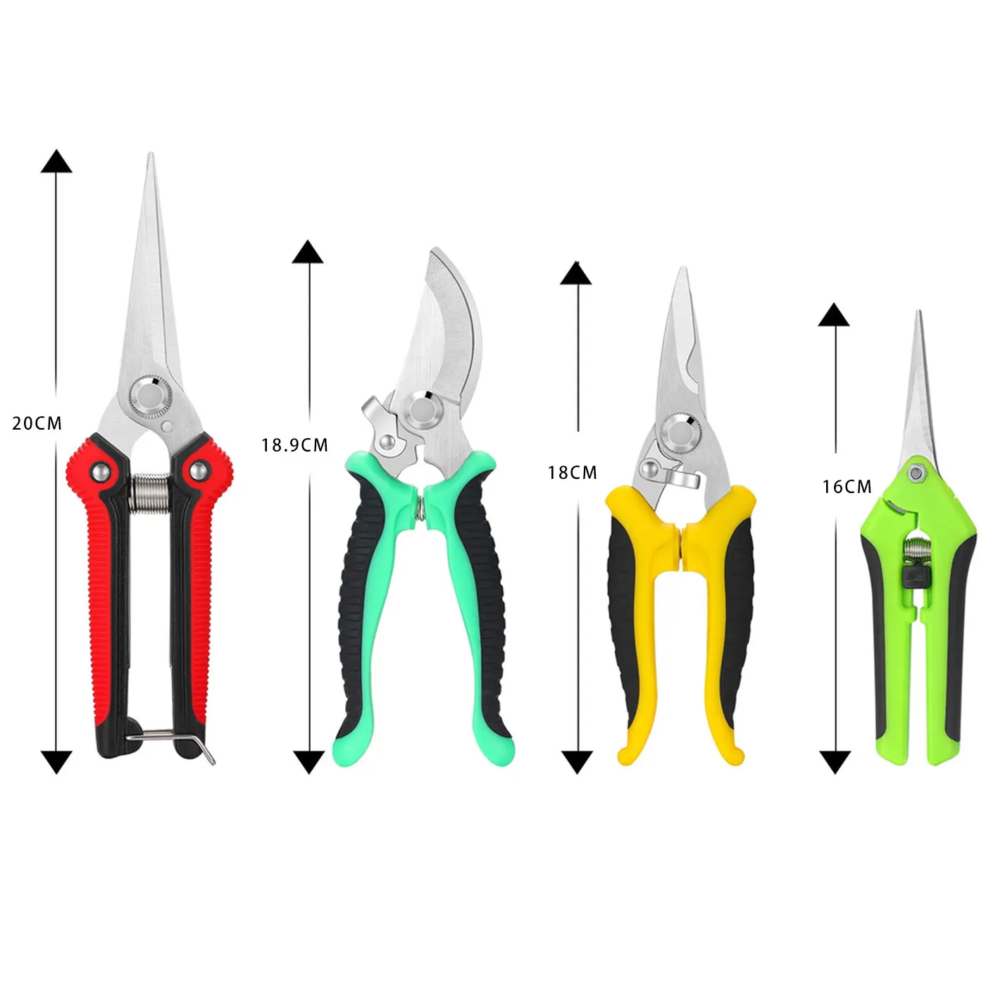 2022 COLORFUL Garden branch multi functional labor saving garden scissors set stainless steel