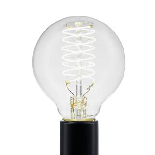 EcoSmart 60-Watt Equivalent G16.5 Dimmable Fine Bendy Filament LED Vintage Edison Light Bulb Daylight (2-Pack) G16.5C7E12850S