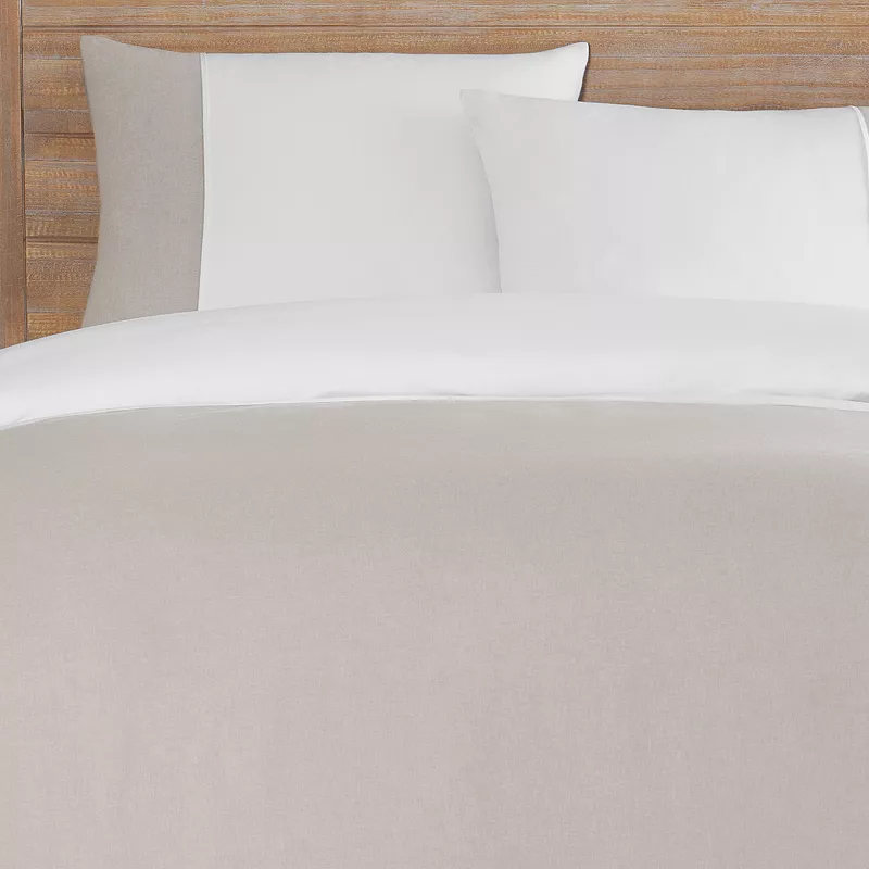 Vue Elements Kinsley Chambray Colorblock 3-Piece Duvet Set