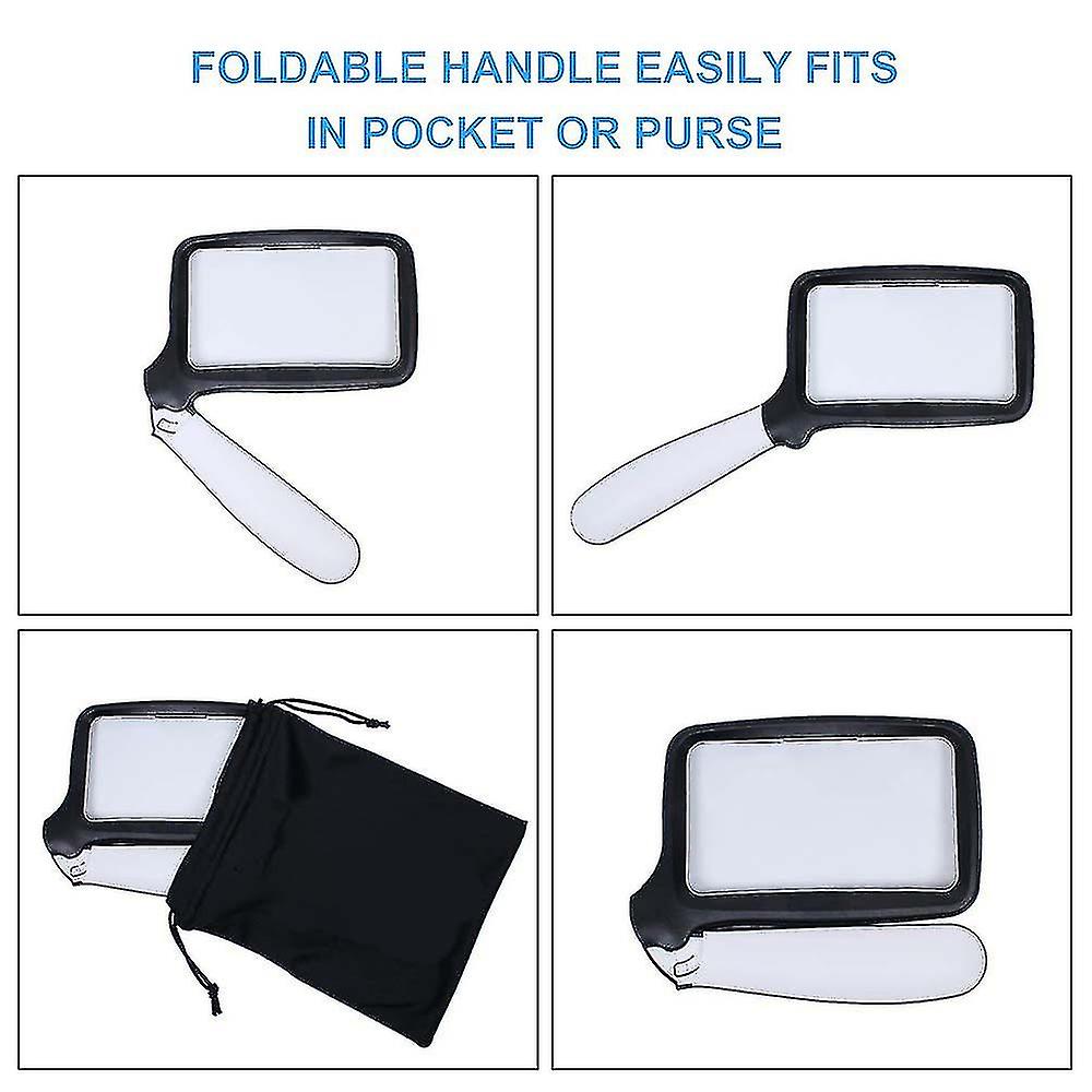 Magnifying Glass，magnifier For Reading With Led S- Lar 2x