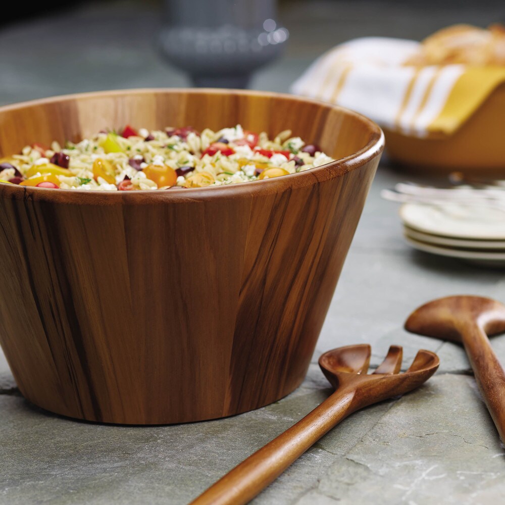 Anolon(r) Pantryware 3 Piece Teak Wood Salad Serving Set