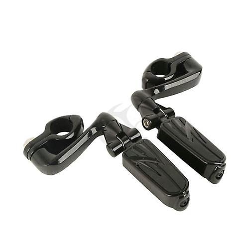 Born Pretty 360 Adjustable 32mm 1 1/4andquot; Engine Guard Mount Kit Foot Pegs For Harley Suzuki