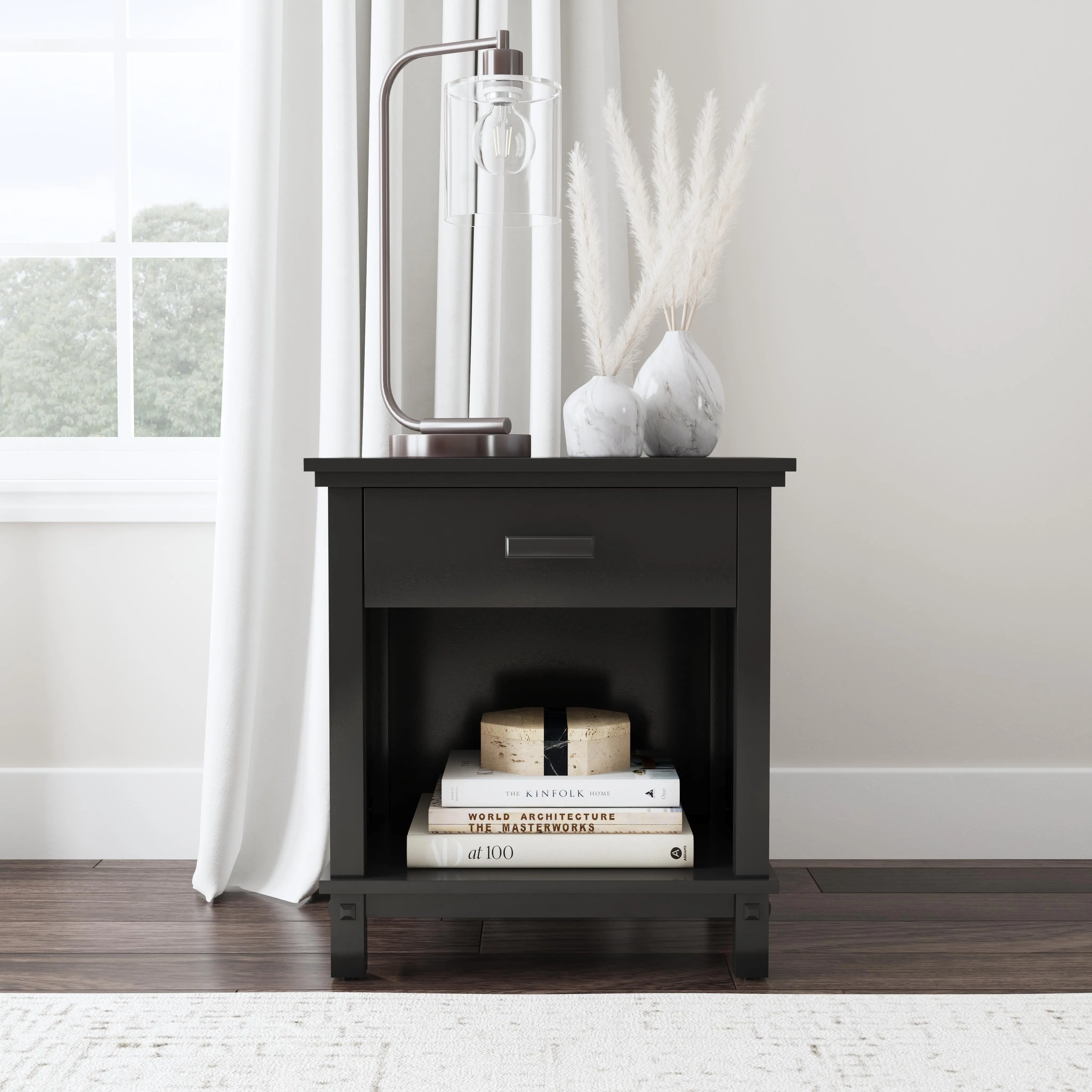 Oak Park Black Nightstand