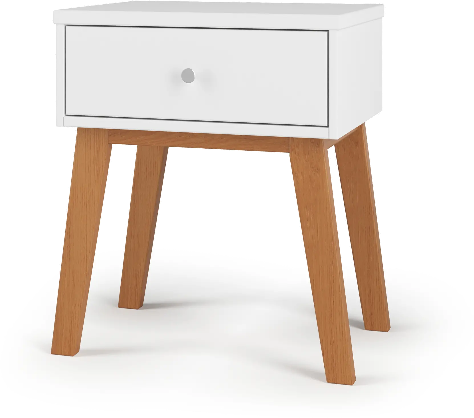 Soho White and Natural Nightstand