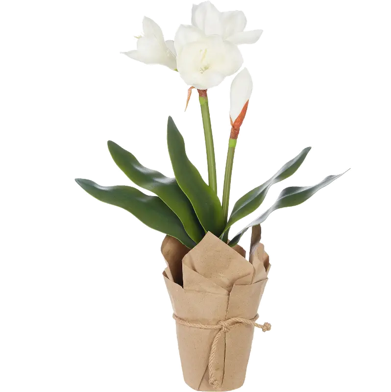 White 23 Inch Real Touch Potted Flower Arrangement