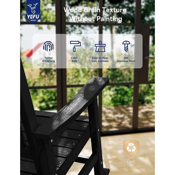 WINSOON All Weather Outdoor Rocking Chair，Set of 4