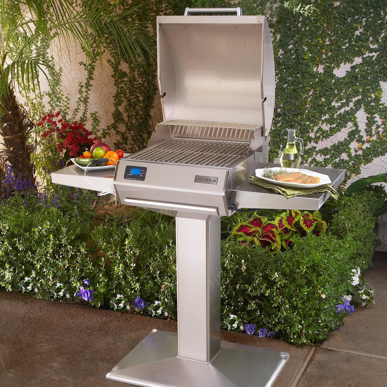 Fire Magic E250s 1800 Watt Electric Grill On Patio Post