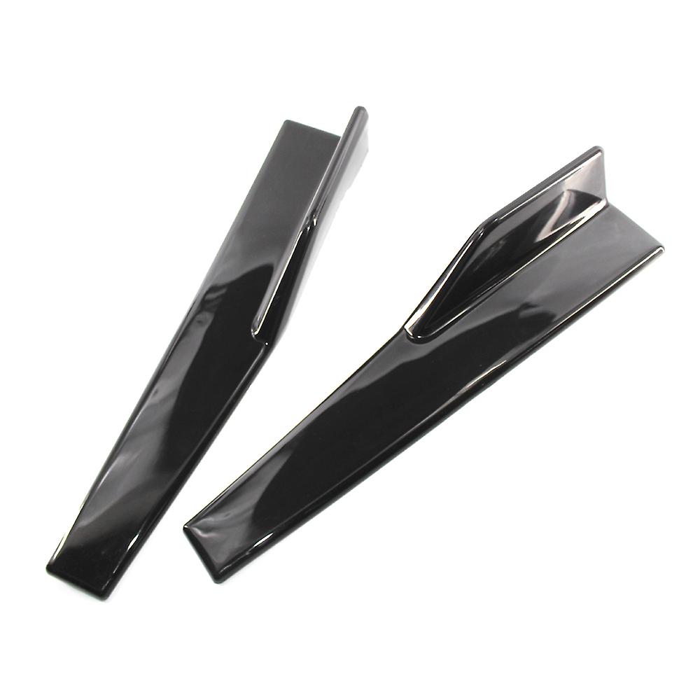 Black Car Abs Bumper Spoiler Rear Lip Side Skirt Extension Splitters Side Fender Fins