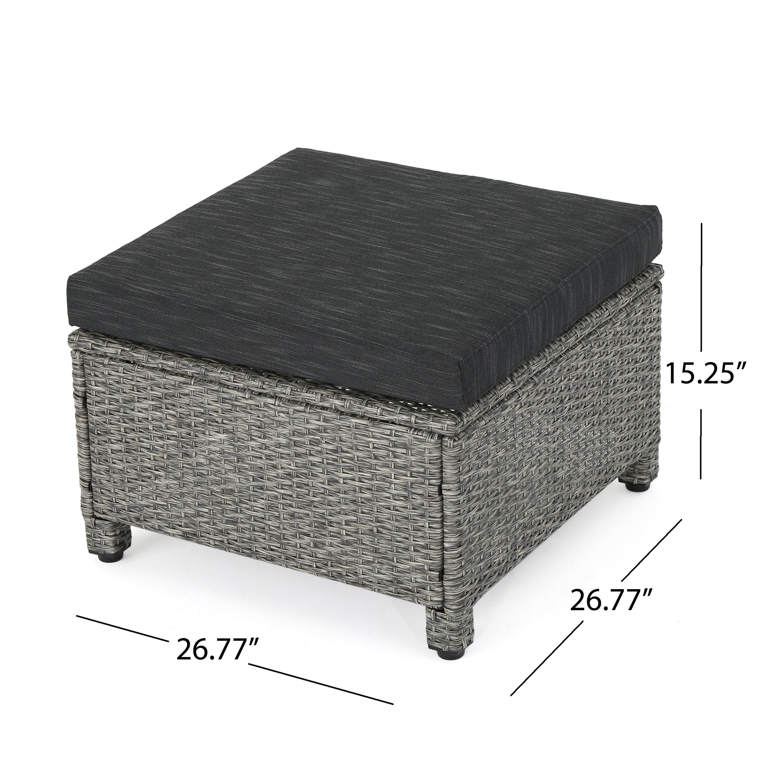 Venice 4-6-Seater Outdoor Wicket Chat Set