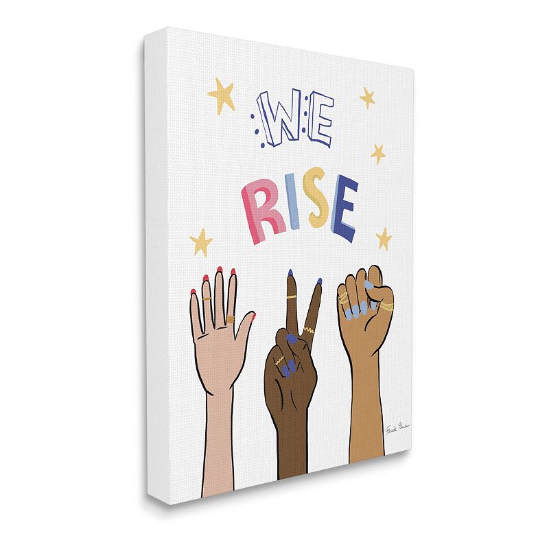 Stupell Home Decor We Rise Hands Raised Canvas Wall Art