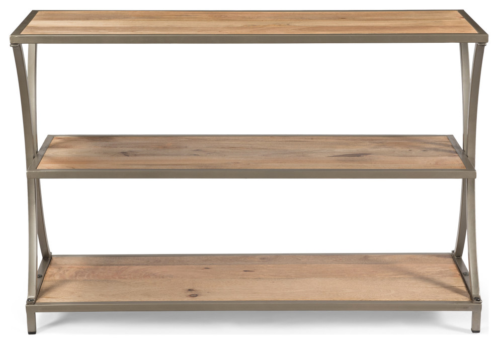 Christine Modern Industrial Handcrafted Mango Wood Console Table   Transitional   Console Tables   by GDFStudio  Houzz